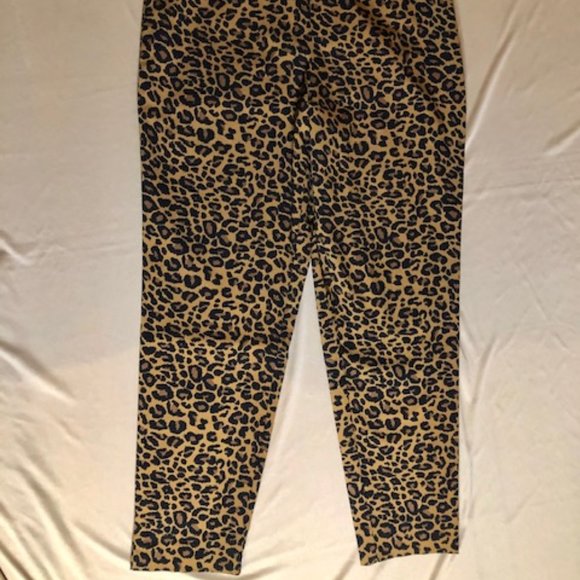 Beautiful Women's Leopard Print High Rise Skinny Stretch Side Zipper Pants NWOT - Picture 4 of 14